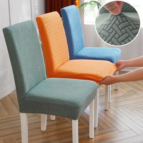 Cubiertas para sillas Cubierta elástica para comedor Tamaño universal Jacquard Stretch House Seat Seat Sillas de estar para el hogar