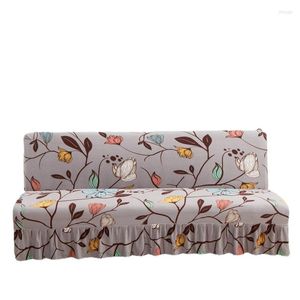 Stoelbedekkingen elastische vouwbank bedekking ruches stretch armloze woonkamer bank slipcover meubels settee futon protector