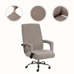 Housses de chaise élastiques pour bureau, siège d'accoudoir en polaire moderne et minimaliste pour ordinateur