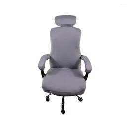 Housses de chaise Housse de bureau élastique Siège en spandex extensible pour fauteuil d'ordinateur Housse de protection Couleur unie