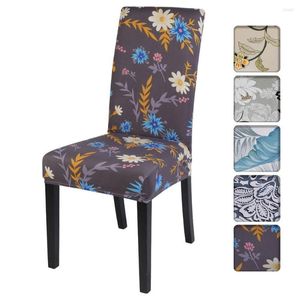 Stoelbedekkingen Elastische bedrukte hoes Hoge stretch Slipcovers Verwijderbaar kantoor Restaurant Banquet El Home Decoratie