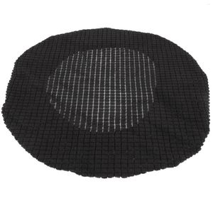 Couvercles de chaise tabouret de bar rond élastique: coussin de cercle imperméable Cushion Protector Shop High Cover Black 30x30x5cm