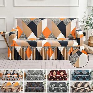 Couvre-chaises canapé de jupe élastique pour le salon extensible Slebcovers Funda Couch Cover Home Decor Big Taille 350cm