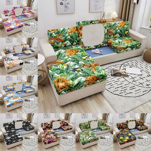 Housses de chaise élastique canapé siège housse de coussin Animal imprimé coin Anti-sale meubles protecteur canapé housse pour salon