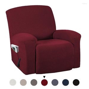 Stoelbedekkingen Elastische vaste kleur All-inclusive Recliner Cover Simple Sofa Protective Dikked Fabric Deck