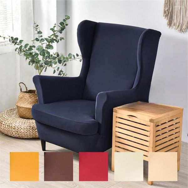 Housses de chaise élastiques, couleur unie, housse de fauteuil, aile de canapé, protection extensible, lavable