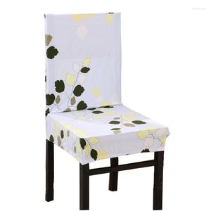 Housses de chaise élastique en spandex, en polyester, protection de siège imprimée florale, durable, pour salle à manger, étui El