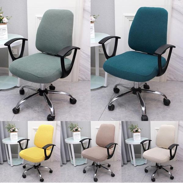 Housses de chaise élastique fendue, siège de fauteuil, siège d'ordinateur de bureau, textile de maison, tabouret résistant à l'usure, anti-poussière