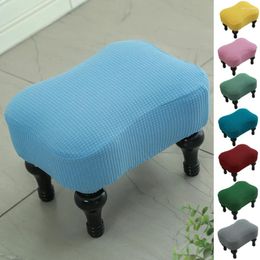 Cubiertas de silla Cubierta de taburete elástico A prueba de polvo Bajo a cuadros Todo incluido Textil para el hogar Multicolor