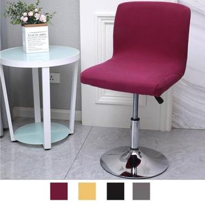 Housses de chaise Housse de tabouret élastique Hauteur douce Lavable sur le côté Housses à dossier bas Bar Stretch Slipcover Protectors