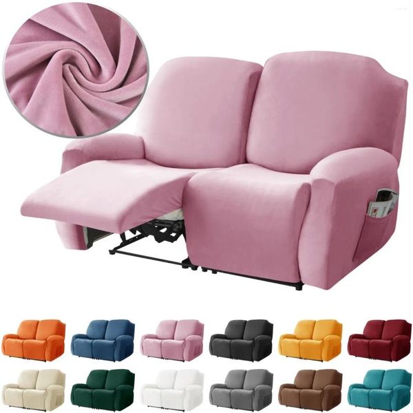 Couvre-chaise Couvrairement en velours élastique canapé-canapé complet à 2 places à 2 places de poche de poche à housse de compagnie pour animaux de compagnie amovible lavable