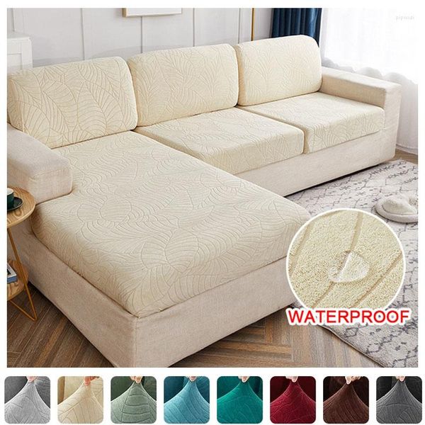 Cubiertas de silla Cubierta de sofá impermeable elástica para sala de estar 1/2/3/4 plazas Sofá ajustable Banco en forma de L