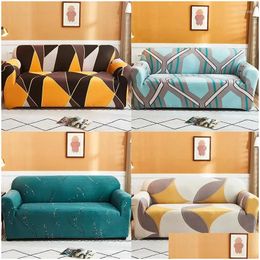 Couvre-chaise Ers Couch pour canapés Stretch 3 places canapé accoudoir ER Colorf Slipers Elastic Retractable Drop Livrot Home Garden Texti Dhxnh