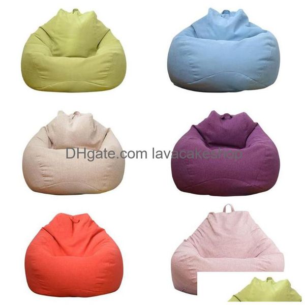 Chaise Couvre Ers Style Européen Épais Coton Canapé Manteau Amovible Pouf Er Sliper Pour Paresseux Intérieur Extérieur Drop Delivery Accueil Garde Dhrpf