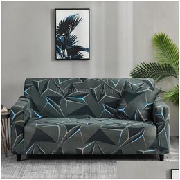 Cubiertas de silla Sofá elástica para sala de estar para la sala de estar Fondo Sofá ER Protector 1 2 3 Slips geométricos de 4 plazas 231113 entrega de caída DHKX4