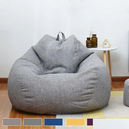 Couvre-chaise ers canapé paresseux er grand sac de siège de haricot confortable en tissu extérieur pouf canapé tatami tatami beags 2023 231211 dro dhbkc