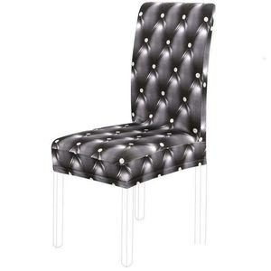 Housses de chaise Ers Polyester salle à manger ensemble de 6 gris foncé 230914 livraison directe maison jardin textiles ceintures Dhrd3