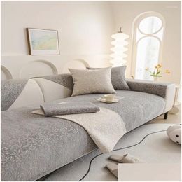 Housses de chaise Ers canapé tissu serviette tissé coton quatre saisons coussin livraison directe maison jardin textiles ceintures Dhsge