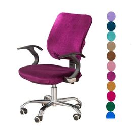 Fundas para sillas Ers Stretch Veet Office Er Computadora Asiento giratorio Elástico Spandex Respaldo para el hogar Erseat 230711 Drop Delivery Garden Textil DHS9F