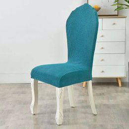 Cubiertas de silla Cubierta europea Polar Fleece Estiramiento Lavable Respaldo extraíble Universal para el hogar Comedor Slipcover