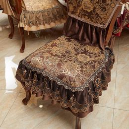 Cubiertas de la silla Cover de estilo europeo Jacquard Fabric Dining Four Seasons Four Seasons Decoración universal de hogares