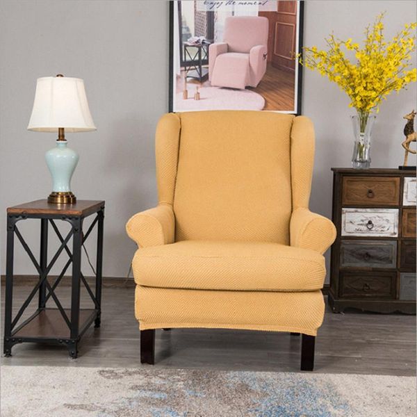 Housses de chaise Style européen doux élastique extensible housse de canapé couleur unie canapé simple meubles fauteuils salon décor à la maison 2021