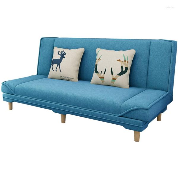 Cubiertas de silla Sofá de tela Pequeño hogar plegable Cama de paquete completo Doble uso Económico Simple Casa de alquiler moderna