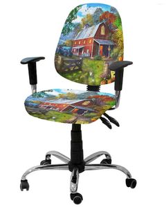 Stoelbedekkingen boerderij life schuur retro truck rustieke elastische fauteuil computer dekking afneembare kantoor slipcover splitstoel