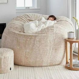 Fundas para sillas Moda Suave Color sólido Lazy Sofa Bean Bag Funda protectora Accesorios para muebles Protector gigante