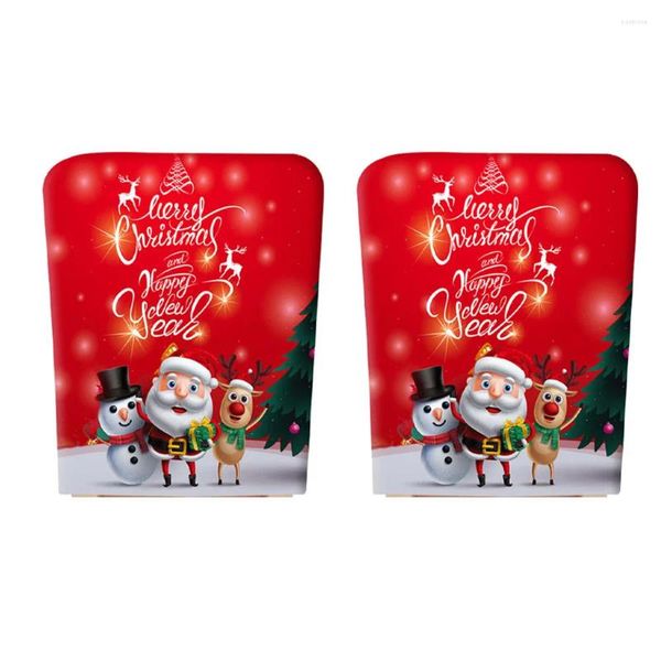 Cubiertas de silla Festive Cartoon Cover Flexible y Stary Resistente Agrega Touch navideño al juego de decoración de su hogar de 2