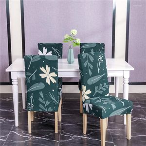 Stoelbedekkingen Bloemprint Spandex Elastische stretch Slipcovers Cover Keuken Eetkamer Slipcover stoel voor bruiloft El Banquet