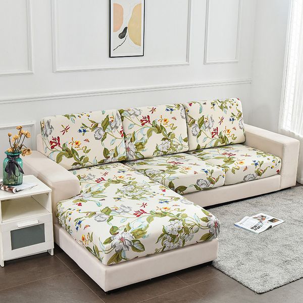 Housses de chaise coussin de siège de canapé imprimé floral élastique pour salon animaux de compagnie enfants protecteur de meubles amovible 220906