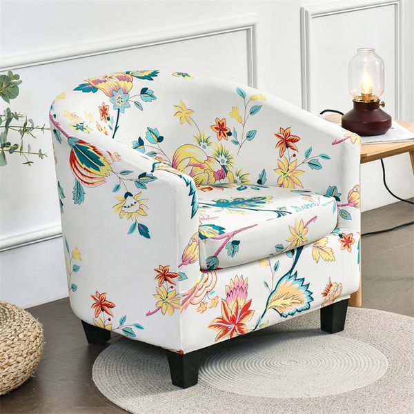 Housses de chaise à motif Floral, élastique, antidérapante, pour repose-pieds, pour salon, canapé avec coussin de siège, 220906