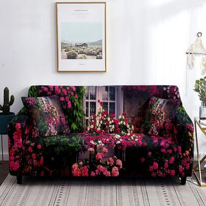 Stoelbedekkingen Bloemen Stretch Sofa Cover voor woonkamer Bloemen Print bank
