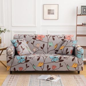 Couvre-chaise Modèles à rayures floraux COUVERTURES SOFA élastiques pour le canapé de protecteur de salon 1 2 3 4 places 24colors