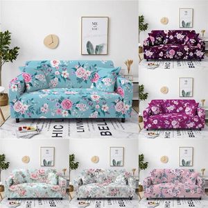 Couvre-chaise fleur couverture complète canapé élastique floral salon épreuve de poussière Tissu de poussière