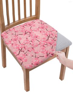 Housses de chaise en fleurs de cerisier du japon, housse de siège extensible pour salle à manger, pour la maison, Banquet, salon