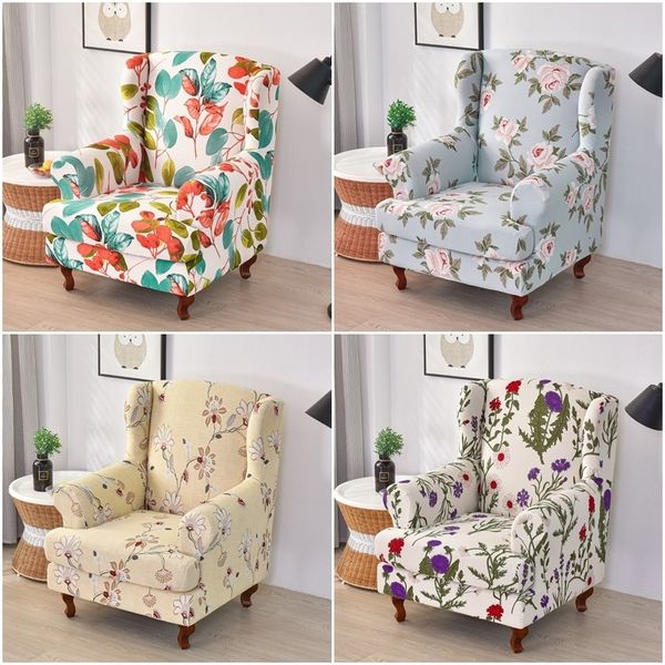 Housses de chaise à imprimé floral, en Spandex extensible, antidérapantes, pour canapé, avec coussin de siège, Europe, 230921