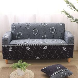 Housses de chaise pour fauteuils, fleurs noires, canapé 3 places, salon moderne, SA47005