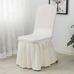 Stoelhoezen voor Wedding Washable Polyester Spandex Elastic Stretch Party Wedding Event Banquet Chair Covers 2487