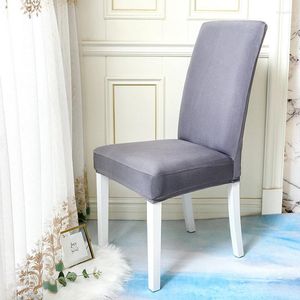 Housses de chaise quatre saisons universelles, couleur unie, tissu élastique, tabouret, restaurant, cuisine domestique, Banquet de mariage, housse en spandex