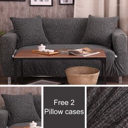 Stoelhoezen gratis 2 kussen melange breien slipcovers bank dekking grote elasticiteit stretch couch loveseat funitule handdoek wrap