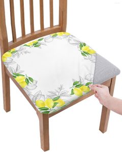 Cubiertas de silla Fruta Acuarela Limones Granja Rústico Cojín de asiento Estiramiento Cubierta de comedor Fundas para el hogar El Banquete Sala de estar