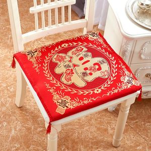 Housses de chaise Fuzi Coussin Canapé Mariage Chinois Bonheur Culte Thé Genoux Grand Dîner Rouge