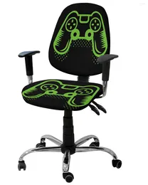 Couvre-chaise Game Art Handle Decoration Green Elastic Failchair Computer Cover Avermable Office Office Scecover Split Sage