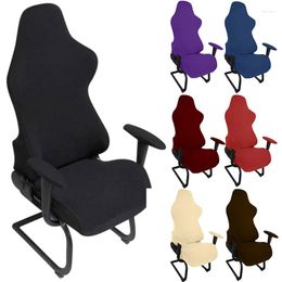 Stoelbedekkingen Gaming Cover Spandex Office met armleuning Elastische computer Slipcovers Fauteuil Protector Housse de Chaise