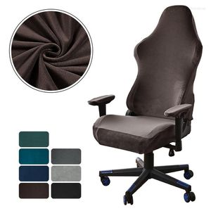 Stoelbedekkingen Gaming Velvet Roterende gamerstoelen bedekken Computer Stretch Seat Slipcovers Elastische Stool Protector Internet Cafe