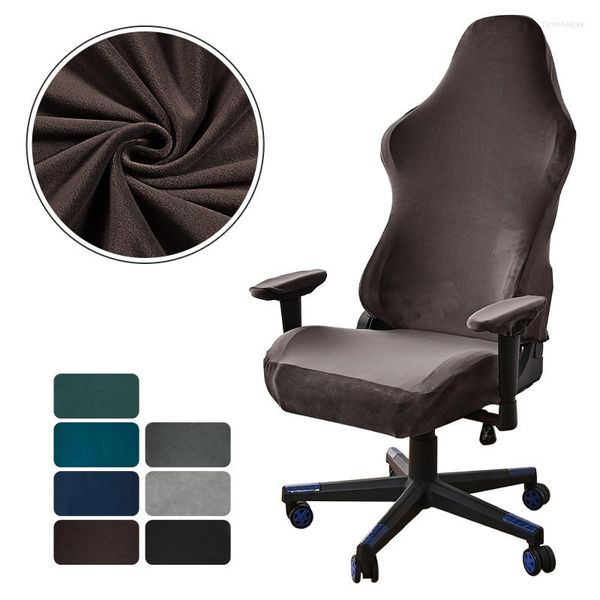 Housses de chaise Gaming Velours Rotation Gamer Chaises Couverture Ordinateur Stretch Siège Housses Élastique Tabouret Protecteur Internet Café