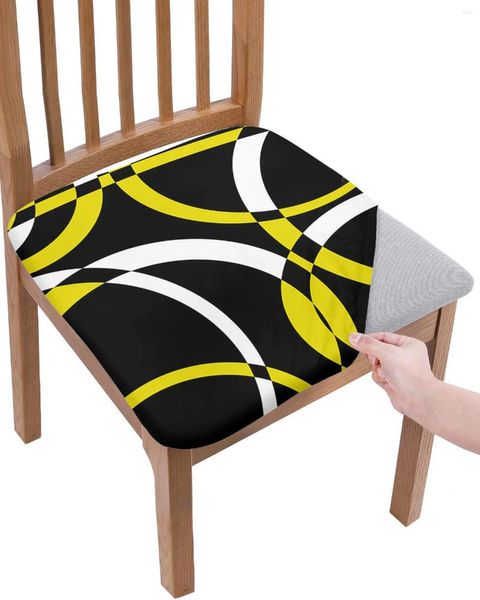 Cubierta de la silla Resumen Geométrico Arte moderno Amarcio Amarcio de amarillo Stretch COBRITA DE COMINA