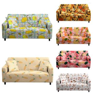 Couvre-chaise Couvre les fruits géométriques imprimé de haute qualité canapé-canapé de siège de siège de couverture de meubles de meubles pour animaux de compagnie